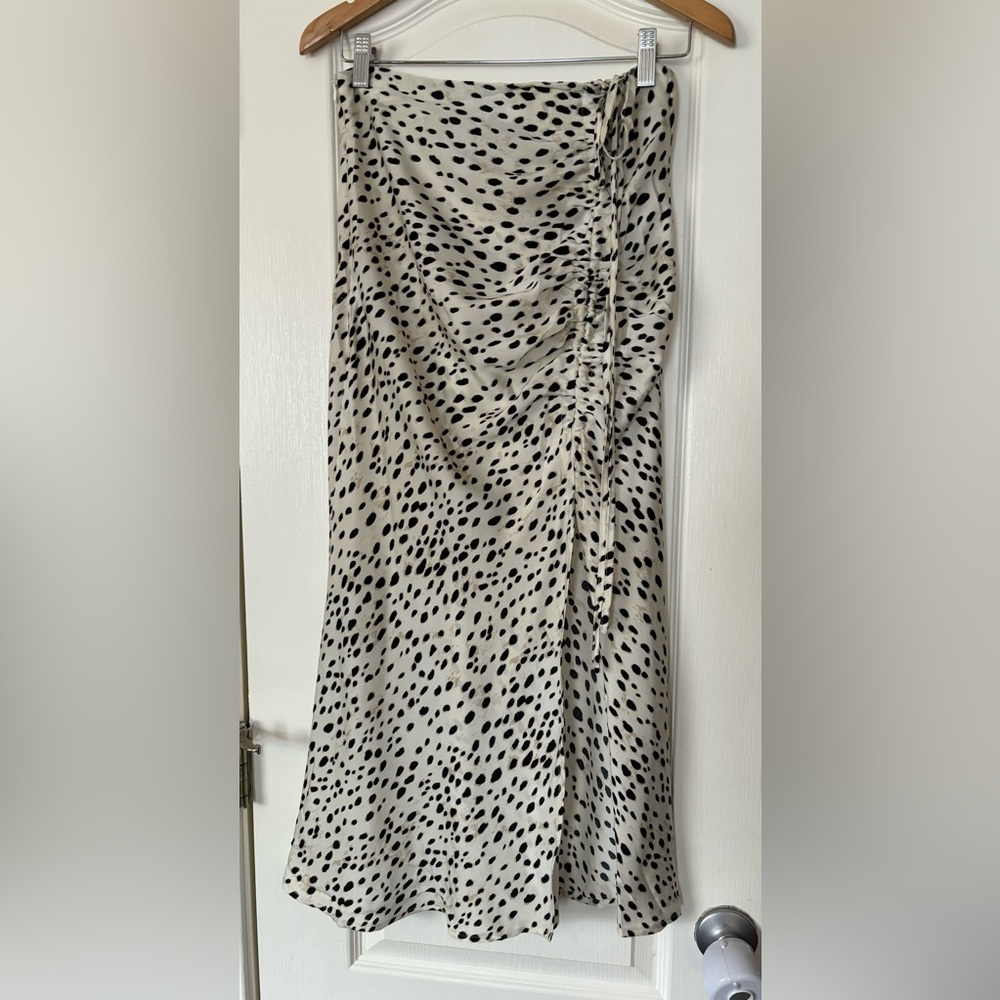 Cider Spot Leopard Print Drawstring Split Maxi Skirt - like new! Size M - Picture 5 of 14